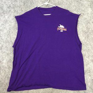 Carolina Girls Tank Top XXL Purple Cutoff Muscle T Shirt Love Boys and Football